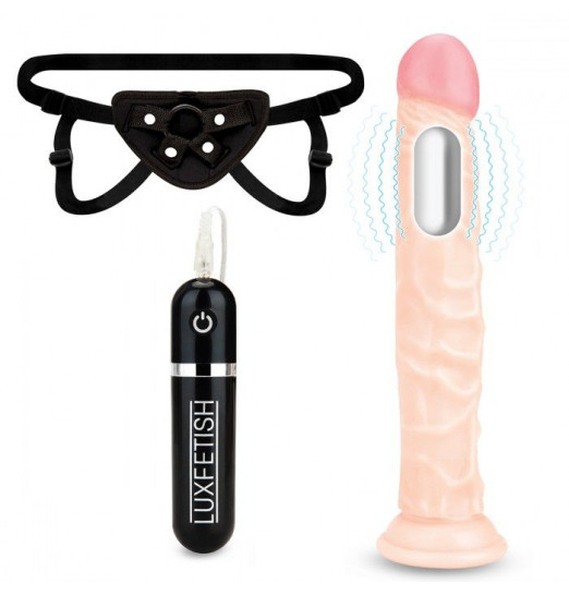 Регулируемые трусики с вибрирующей насадкой - 21 см.