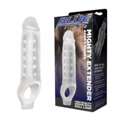 Прозрачная текстурированная насадка Mighty Extender - 13 см.