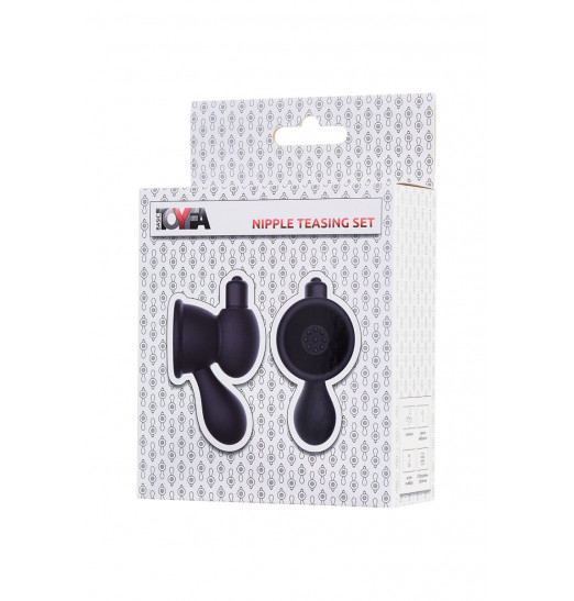 Черные виброприсоски-стимуляторы на соски