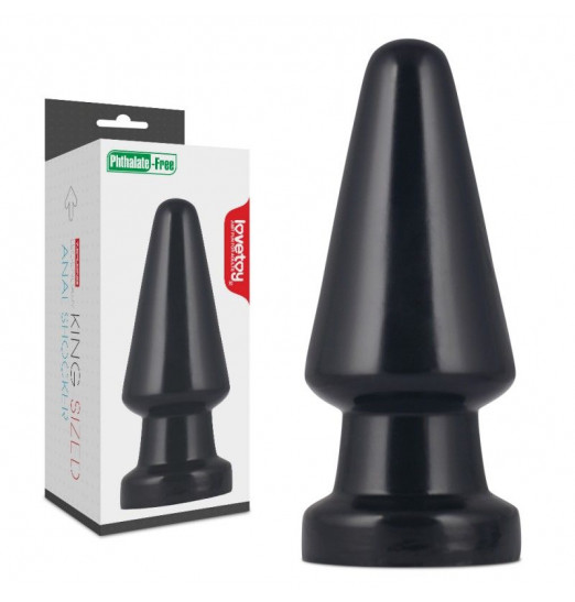 Черная анальная пробка King-Sized Anal Shocker - 19 см.