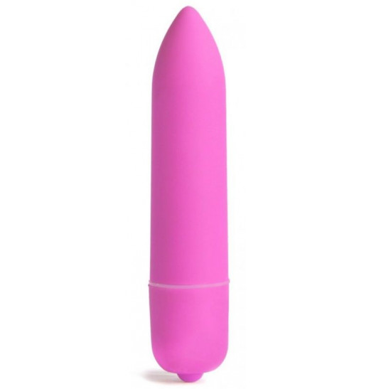 Розовая вибропуля X-Basic Long Bullet-10 speeds - 9 см.