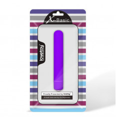Фиолетовая вибропуля X-Basic 10 Speeds - 13 см.