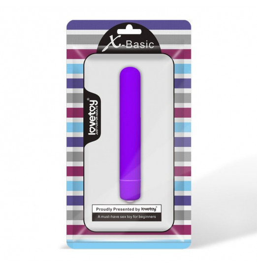 Фиолетовая вибропуля X-Basic 10 Speeds - 13 см.