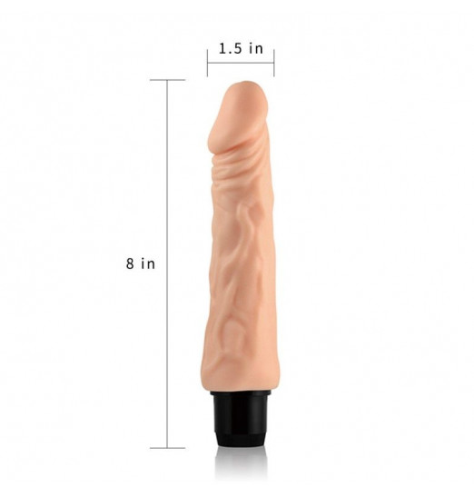 Телесный вибратор-реалистик LOVETOY Real Feel 9 - 19,5 см.