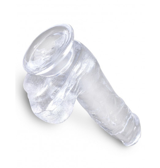 Прозрачный фаллоимитатор King Cock Clear 6  Cock with Balls - 17,8 см.