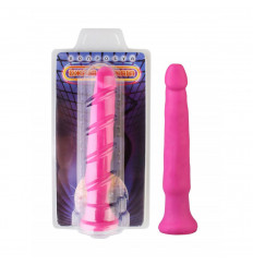 Ярко-розовый анальный стимулятор без мошонки - 14 см.