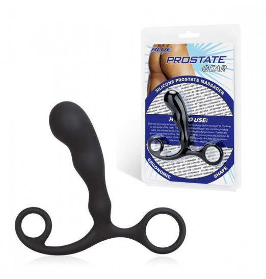 Черный силиконовый массажер простаты Prostate Gear Черный силиконовый массажер простаты Prostate Gear