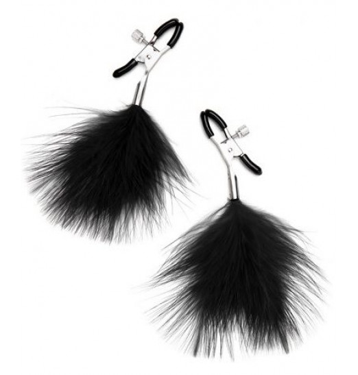 Зажимы для сосков с черными перьями