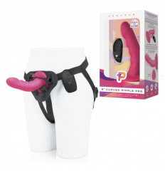 Розовый ребристый вибрострапон Pegasus - 14 см.