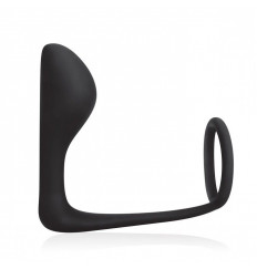 Стимулятор простаты с фиксацией эрекционным кольцом Prostate Gear