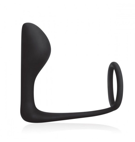 Стимулятор простаты с фиксацией эрекционным кольцом Prostate Gear