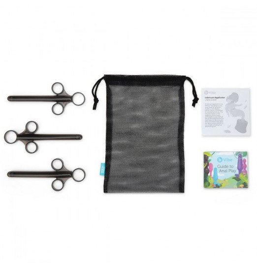 Набор из 3 черных шприцев для лубриканта Набор из 3 черных шприцев для лубриканта