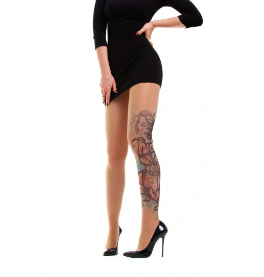 Колготки No isolation с имитацией тату в виде связанной девушки Колготки No isolation с имитацией тату в виде связанной девушки