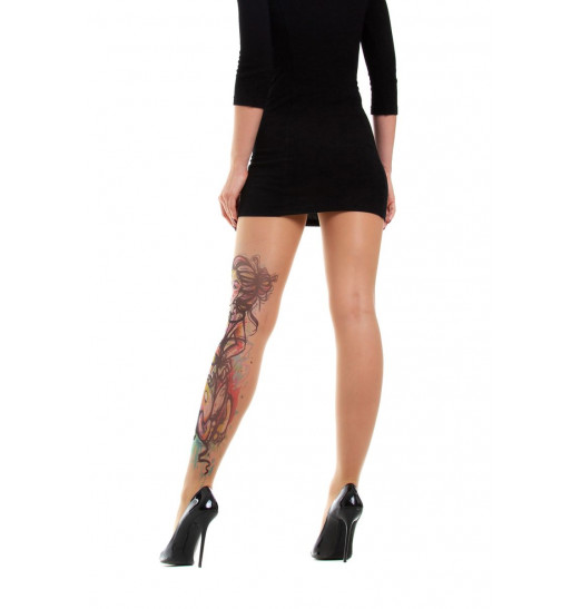 Колготки No isolation с имитацией тату в виде связанной девушки Колготки No isolation с имитацией тату в виде связанной девушки