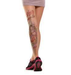 Колготки с имитацией тату Stop COVID-19