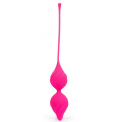 Ярко-розовые вагинальные шарики со смещенным центром тяжести