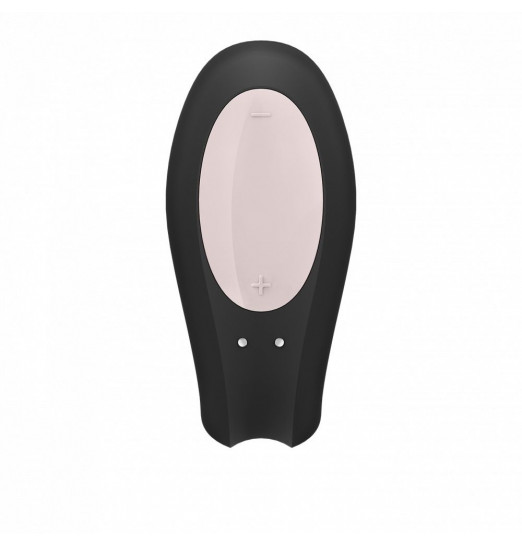 Черный вибратор для пар Double Joy с управлением через приложение