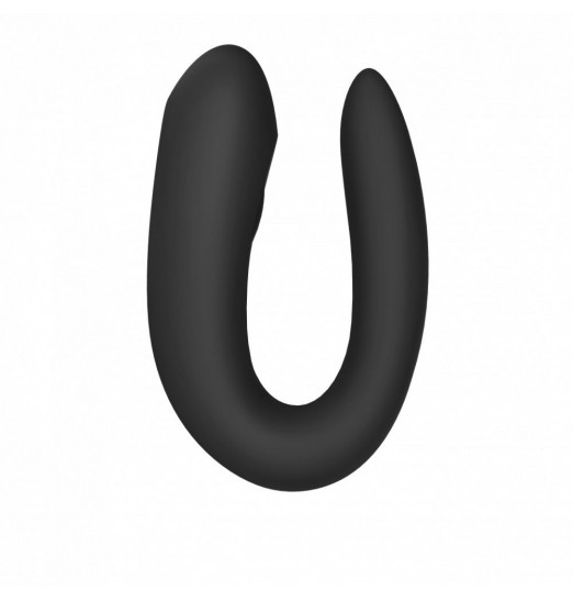 Черный вибратор для пар Double Joy с управлением через приложение