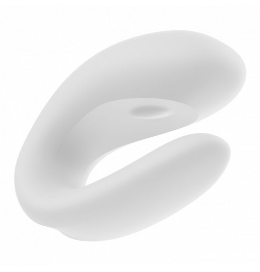Белый вибратор для пар Double Joy с управлением через приложение