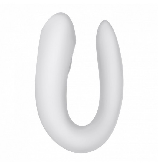 Белый вибратор для пар Double Joy с управлением через приложение