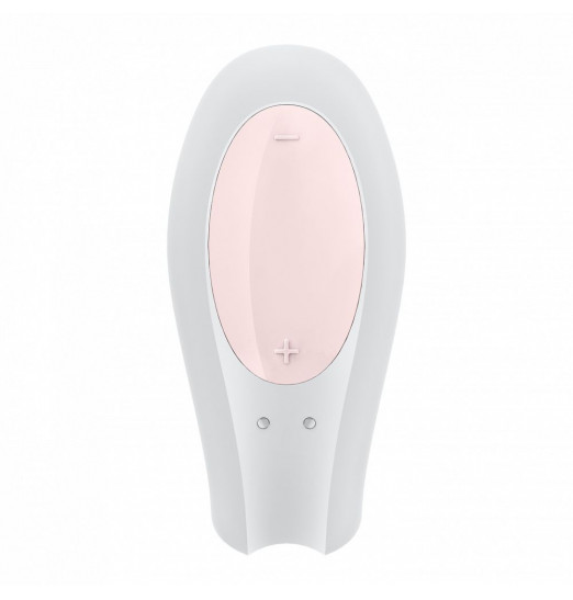 Белый вибратор для пар Double Joy с управлением через приложение