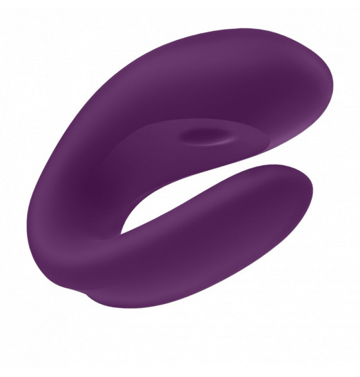 Фиолетовый вибратор для пар Double Joy с управлением через приложение