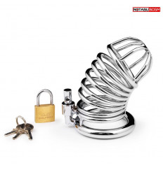 Серебристый пояс верности на замочке с ключиками