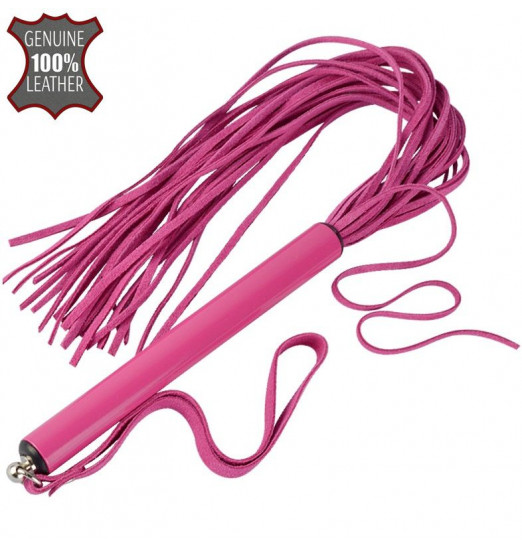 Розовая многохвостая плеть MIX - 47 см.