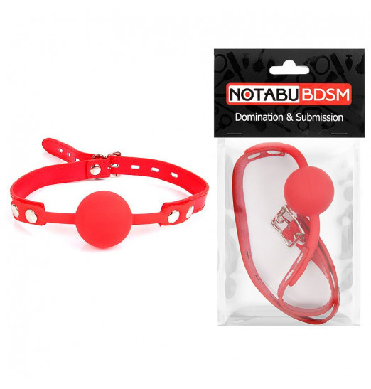 Красный силиконовый кляп-шарик на регулируемом ремешке Красный силиконовый кляп-шарик на регулируемом ремешке