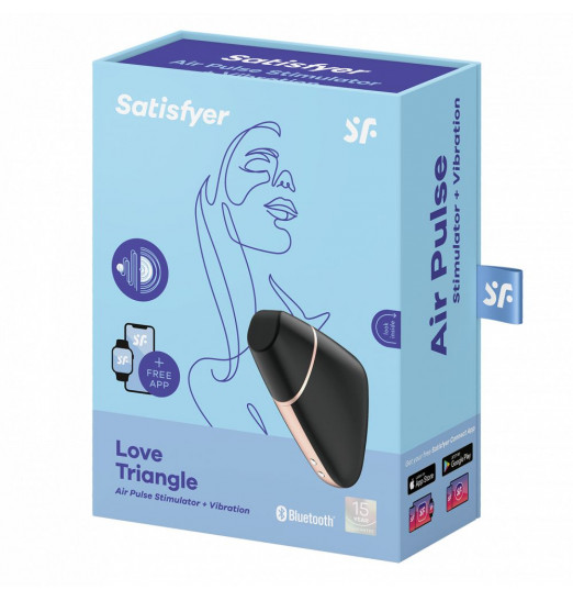 Черный вакуум-волновой вибростимулятор Satisfyer Love Triangle