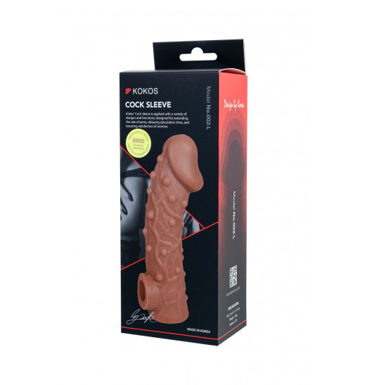 Насадка на фаллос с отверстием для мошонки EXTREME SLEEVE - 17,6 см.