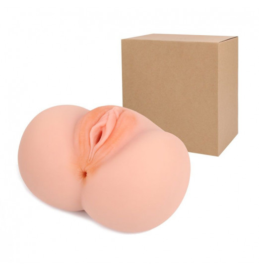 Телесный реалистичный мастурбатор SHEQU - вагина и анус