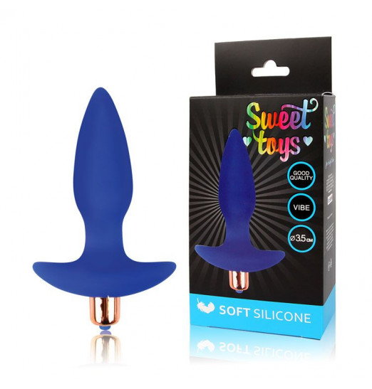 Синяя коническая анальная пробка Sweet Toys - 10,5 см. Синяя коническая анальная пробка Sweet Toys - 10,5 см.