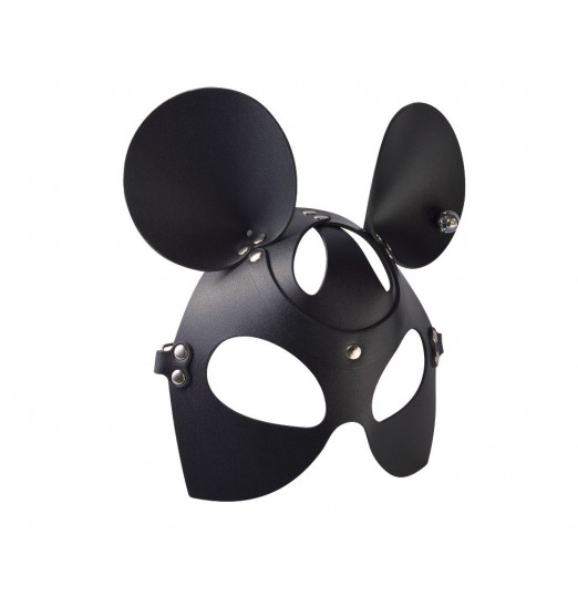 Черная кожаная маска Мышка Черная кожаная маска Мышка