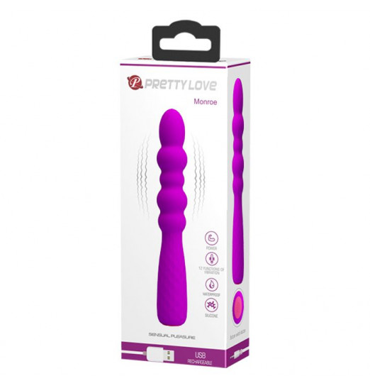 Лиловый гнущийся вибратор Monroe - 18,5 см. Лиловый гнущийся вибратор Monroe - 18,5 см.