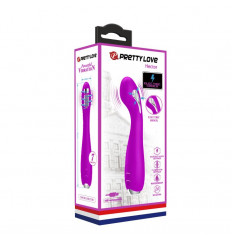 Лиловый вибратор с электростимуляцией Hector - 19,5 см.