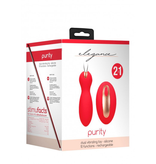 Красные вагинальные шарики Purity с пультом ДУ Красные вагинальные шарики Purity с пультом ДУ