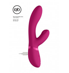 Розовый вибромассажер Kyra - 21,3 см.