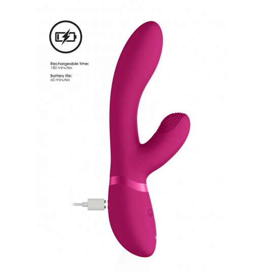 Розовый вибромассажер Kyra - 21,3 см. Розовый вибромассажер Kyra - 21,3 см.