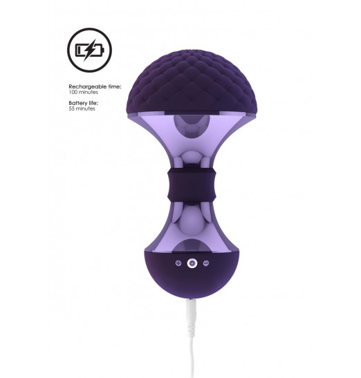 Фиолетовый универсальный вибромассажер Enoki