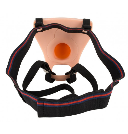 Телесный фаллопротез с вибрацией Vibrating Strap-On - 23 см. Телесный фаллопротез с вибрацией Vibrating Strap-On - 23 см.