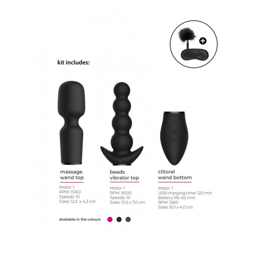 Черный эротический набор Pleasure Kit №3