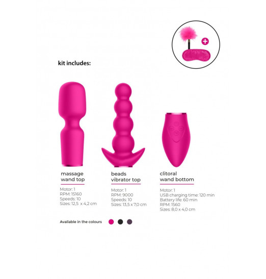 Розовый эротический набор Pleasure Kit №3