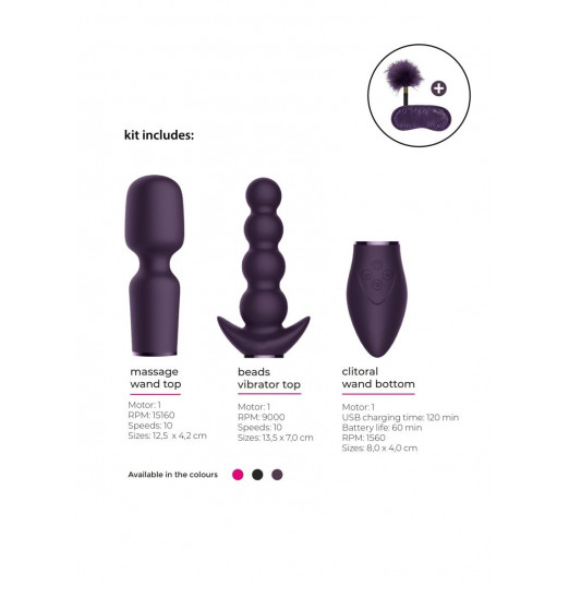 Фиолетовый эротический набор Pleasure Kit №3