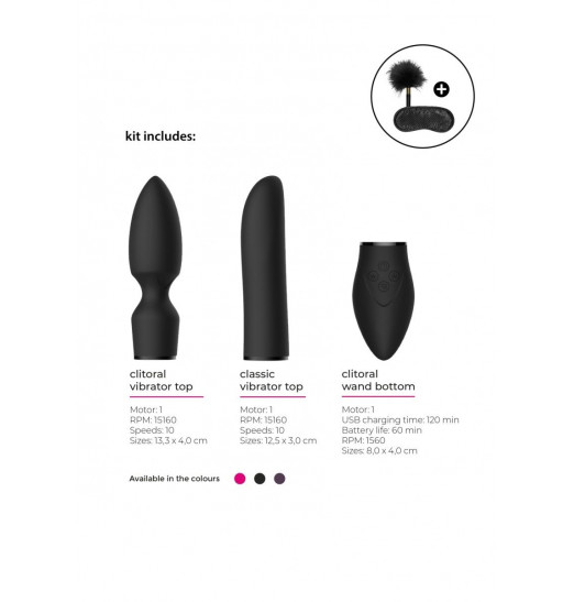 Черный эротический набор Pleasure Kit №4