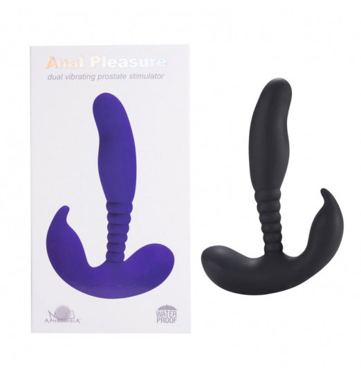 Черный стимулятор простаты Anal Pleasure Dual Vibrating Prostate Stimulator - 13,5 см. Черный стимулятор простаты Anal Pleasure Dual Vibrating Prostate Stimulator - 13,5 см.