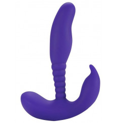 Фиолетовый стимулятор простаты Anal Pleasure Dual Vibrating Prostate Stimulator - 13,5 см.