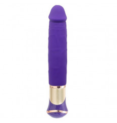 Фиолетовый вибратор ECSTASY Deluxe Rowdy Dong - 21,5 см.
