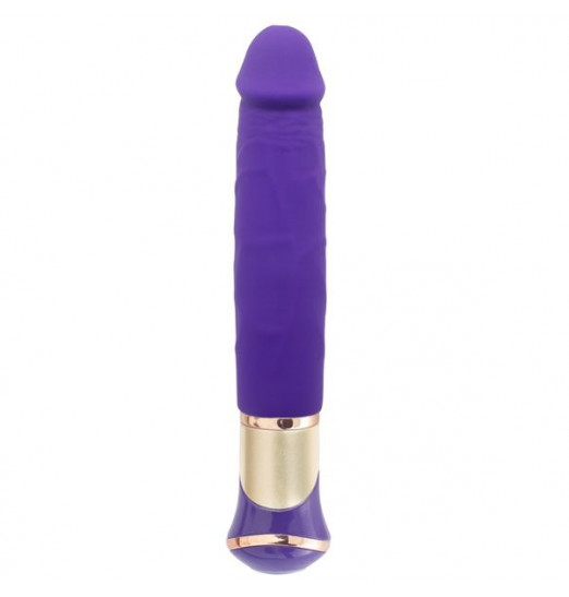 Фиолетовый вибратор ECSTASY Deluxe Rowdy Dong - 21,5 см.