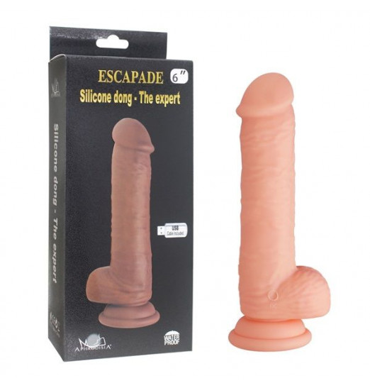 Телесный вибратор-реалистик The Expert - 18 см.